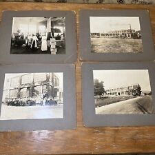 4 Antique Vtg 1900's Chocolate Factory Plant Press Photos, Rexall Highland, NY picture