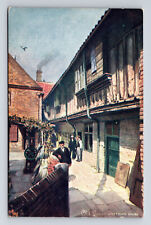 Old Lincoln Whitefriar's House Street Lincolnshire Raphael Tuck Oilette Postcard picture