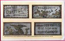 BUCKHORN SALOON, San Antonio, TX~ DESIGNS OF RATTLESNAKE RATTLES ~postcard~1915  picture