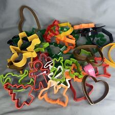 Lot 39 Vintage Plastic Cookie Cutters Holidays Animals picture
