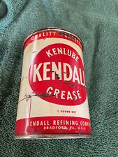 Vintage Kendall Kenlube Metal 1lb Grease Can Empty picture