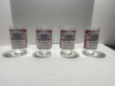 Vintage Budweiser Beer Anheuser Busch Pedestal Glass 30 Ounces, Set Of 4 picture