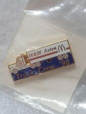Vintage 1998 McDonalds Truck Crew M&M Aston Semi Lapel Pin Enamel Clutch Back picture