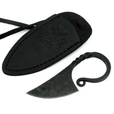 Medieval Hand Forged Scandinavian Pocket Neck Knife with Free Black Sheath picture