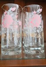 Red Roses With Leaves  Front And Back Highball Glasses picture