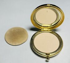 Vintage Estee Lauder Pocket Watch Compact Mirror Gold Tone Powder Case Rare picture