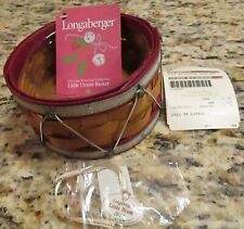 LONGABERGER 2012 LITTLE DRUM TREE TRIMMING BASKET-PRO-TIE-ON & PRO CARD HTF picture