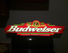 Vintage Budweiser Beer “Classic American Lager” Bar Wall Light Sign 44 1/2”   picture