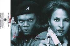 8X10 FRAMED HAND SIGNED AUTOGRAPH - SAMUEL L. JACKSON PAM GREER DOUBLE SIGNED picture