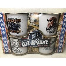 NIB Larry The Cable Guy Git-R-Done Mug Set, 4 Pieces picture