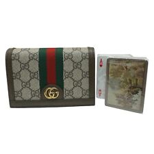 Gucci Ophidia Double Deck Playing Card GG Supreme Case Set PVC Leather 662295 picture