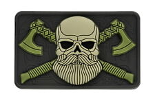 PVC  BEARDED SKULL  3D TACTICAL MORALE UKRAINE PATCH MILITARY CHEVRON  ARMY picture