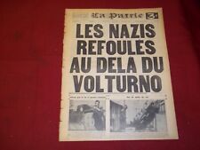1943 OCT 15 LA PATRIE NEWSPAPER -LES NAZIS REFOULES AU DELA DU VOLTURNO- FR 2362 picture