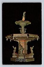 Poughkeepsie NY-New York, Soldiers Memorial Fountain, Antique Vintage Postcard picture
