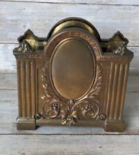 Antique Jennings Brothers Gilt Metal Mail Holder Desk Accessory  picture