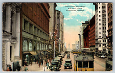 c1910s Market Street San Francisco California Cable Cars Antique Postcard picture