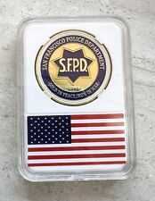 San Francisco SFPD POLICE DEPARTMENT Challenge Coin with case picture