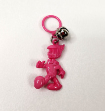Vintage 1980s Plastic Bell Charm Pinocchio Puppet For 80s Necklace picture