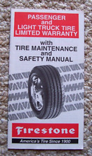 Vintage Firestone Tire Maintenance and Safety Manual and Limited Warranty 1996 picture