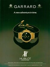 HUBLOT Watch Magazine Print Ad jewelry accessory  MDM MONTRES 1980's 1pg 1985 picture