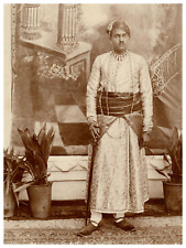 India, Portrait of a Maharajah, A Identifier Vintage Albumen Print Albu Print picture