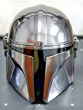 Mandalorian Helmet Star wars 1:1 Hard Helmet Replica Medieval Steel Armor Helmet picture