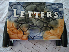 Vintage 60's Novelty Ceramic 'Rock Wall' Letter Holder Stand/Rack - Unmarked picture