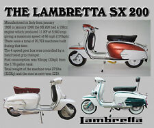 LAMBRETTA SX 200 SCOOTER MOUSE MAT LIMITED EDITION GREAT GIFT FOR MODS picture