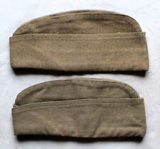 Two WWII US Army Wool Garrison Caps (7 1/2 & 7 1/8) c. 1942 picture