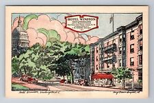 Washington D.C. Hotel Winston, Advertising, Antique Vintage Souvenir Postcard picture