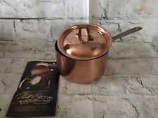 Paul Revere Ware 1776 1976 Bicentennial Copper 1 QT Sauce Pot w Brass Handle NEW picture