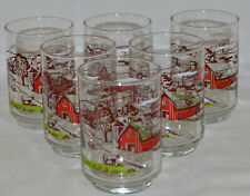 6 Vinage Hickory Farms 8 OZ Juice Glass Lot - Very Nice - Look Unused picture