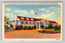 Hot Springs AR-Arkansas, Club House, Antique, Vintage Souvenir Postcard picture