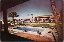 1960s MESA, Arizona Postcard MARICOPA INN MOTOR HOTEL Pool Scene / Chicago Cubs picture