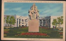 1939 WORLDS FAIR Builders of the Future Statue W.M. Zorach New York Postcard picture