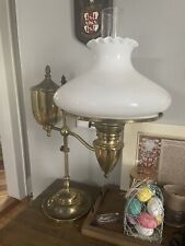 antique Bradley & Hubbard student oil lamp-was electrified picture