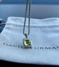 DAVID YURMAN Albion Sterling Silver 7mm Lemon Citrine Pave Diamond  Necklace picture