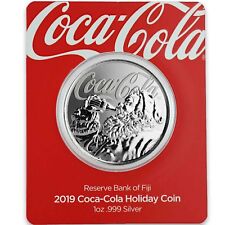 2019 1oz .999 Silver Coca-Cola® Holiday Coin - Limited Mintage Collectible #A465 picture