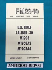 M1903 1903A3 M1903A4 Springfield Rifle FM 23-10 Army Field Manual picture