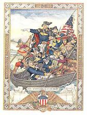 ARTHUR SZYK 1945 GEORGE WASHINGTON ARTWORK FEATURE VALLEY FORGE & DELAWARE RIVER picture