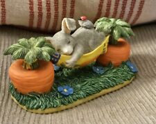 Charming Tails MID-DAY SNOOZE Binkey Sleeping in Carrot Hammock Figurine, Ex Con picture