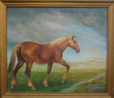Original Horse Oil Painting Signed Vintage 30
