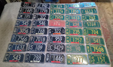 ANTIQUE OLD VINTAGE KANSAS LICENSE PLATE LOT 1972 - 74 TRUCK EMBOSSED STEEL TAGS picture