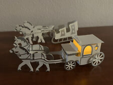 Robert Sabuda UWP Luxe Illuminated Pop Up Christmas Village Horses & Carriages picture