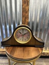 Vintage Linden Electronic Strike Chime Mantle Wooden Clock #7012 Made in Japan picture