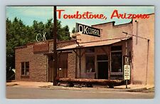 Tombstone AZ-Arizona, OK Corral, Scene Earp Clanton Fight, Vintage Postcard picture