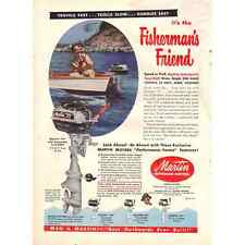 Vintage 1953 Print Ad for Martin Outboard Motors picture