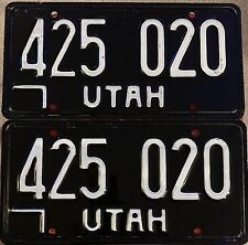Incredible Pair Of Unused New Old Stock 1968-1972 Utah Truck License Plates picture