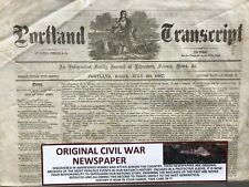 Original POST Civil War Newspaper - Portland Transcript - July 20, 1867 picture