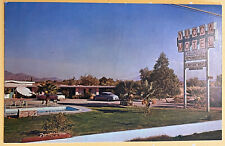 Gila Bend Arizona Yucca Motel Hotel Swim Pool Old Cars Vintage Postcard c1950 picture